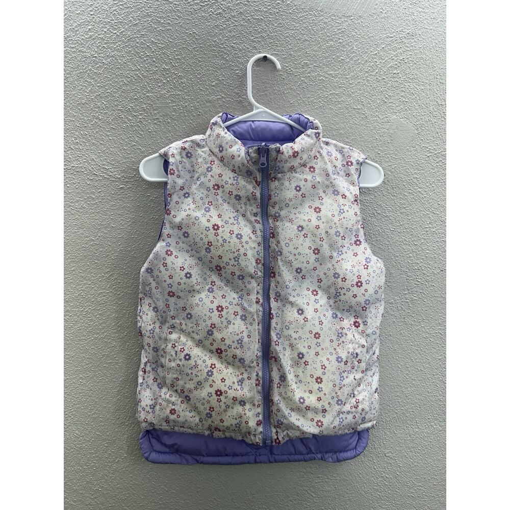 Girl Connection Childrens Girls Vest Size Large Puffer Reversible Zip Up Y2K
